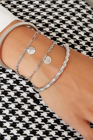 Bracelet zodiac sign Aquarius Silver Stainless Steel h5 Picture3
